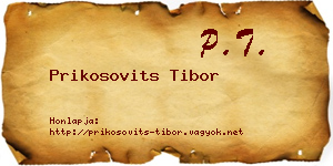 Prikosovits Tibor névjegykártya
